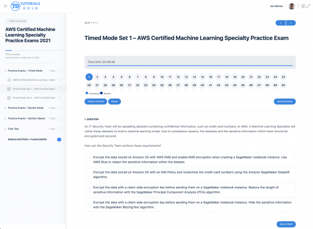 Certification AWS-Certified-Machine-Learning-Specialty Test Answers