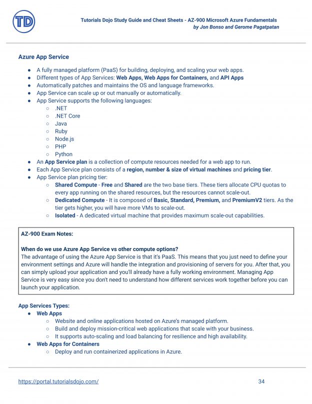 Study Guide eBook - AZ-900 Microsoft Azure Fundamentals