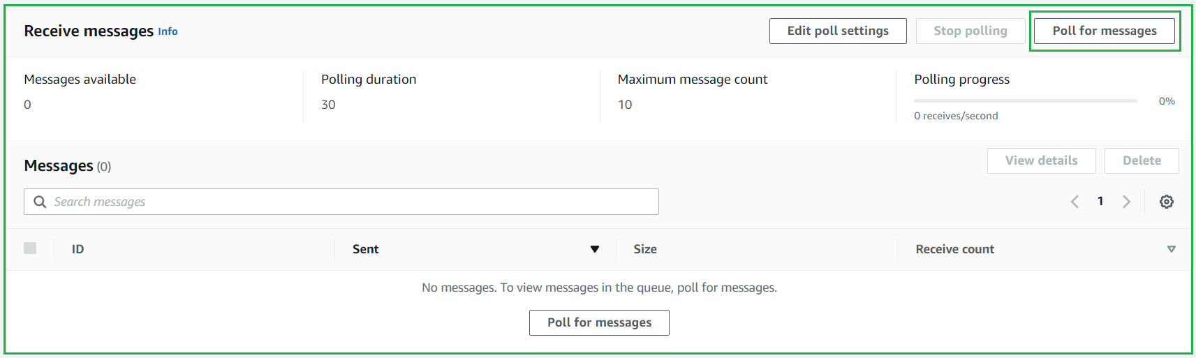 Handson Lab Sending and Polling messages from an SQS Standard queue Tutorials Dojo