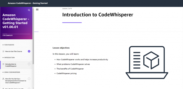 Amazon CodeWhisperer - Getting Started - Introduction