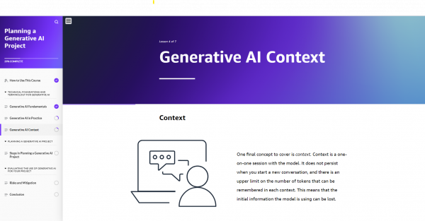 Planning a Generative AI Project - AI in context