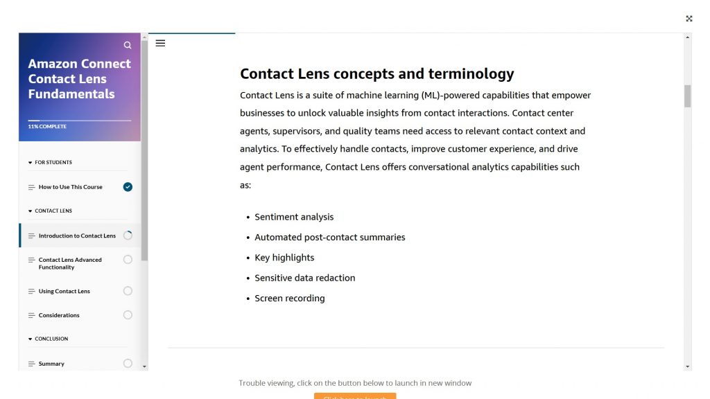 Amazon Connect Contact Lens Fundamentals - Tutorials Dojo