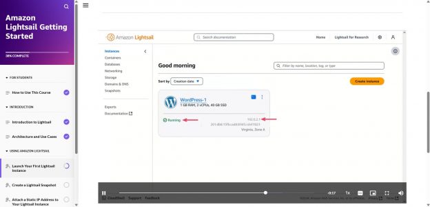 Amazon Lightsail Getting Started - Tutorials Dojo