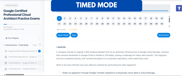 TD Google Certified Professional Cloud Architect Practice Exams Timed Mode