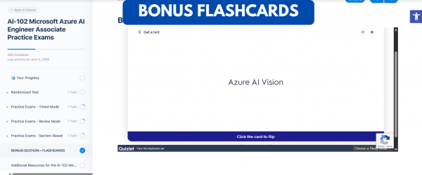 TD AI-102 Microsoft Azure AI Engineer Associate Practice Exams - Bonus FlashCards