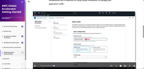 AWS Global Accelerator Getting Started - Creating global accelerator demonstration