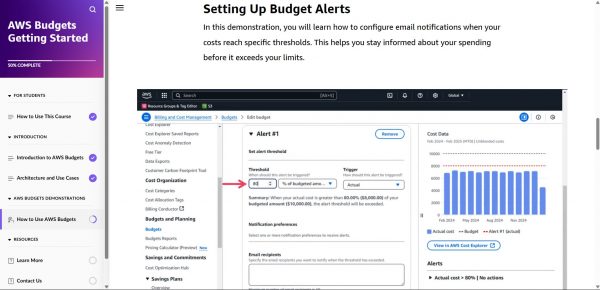 AWS Budgets Getting Started - Budget alert demonstration