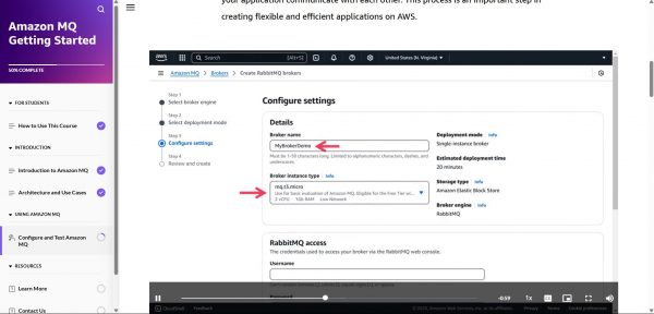Amazon MQ Getting Started - Create MQ broker demonstration
