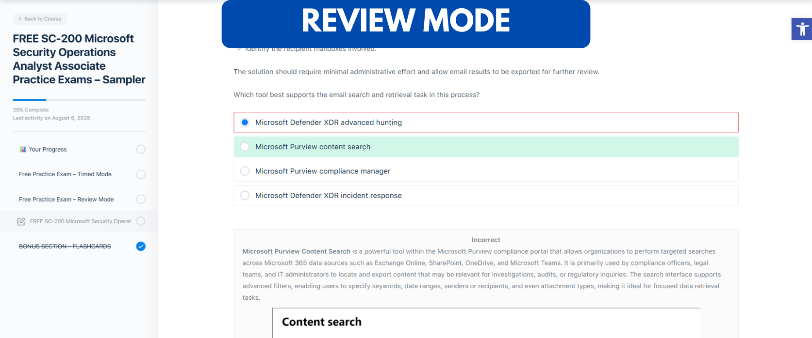 TD Free SC-200 Microsoft Security Operations Analyst Associate Practice Exams - Review Mode Sampler TD Free SC-200 Microsoft Security Operations Analyst Associate Practice Exams - Review Mode Sampler