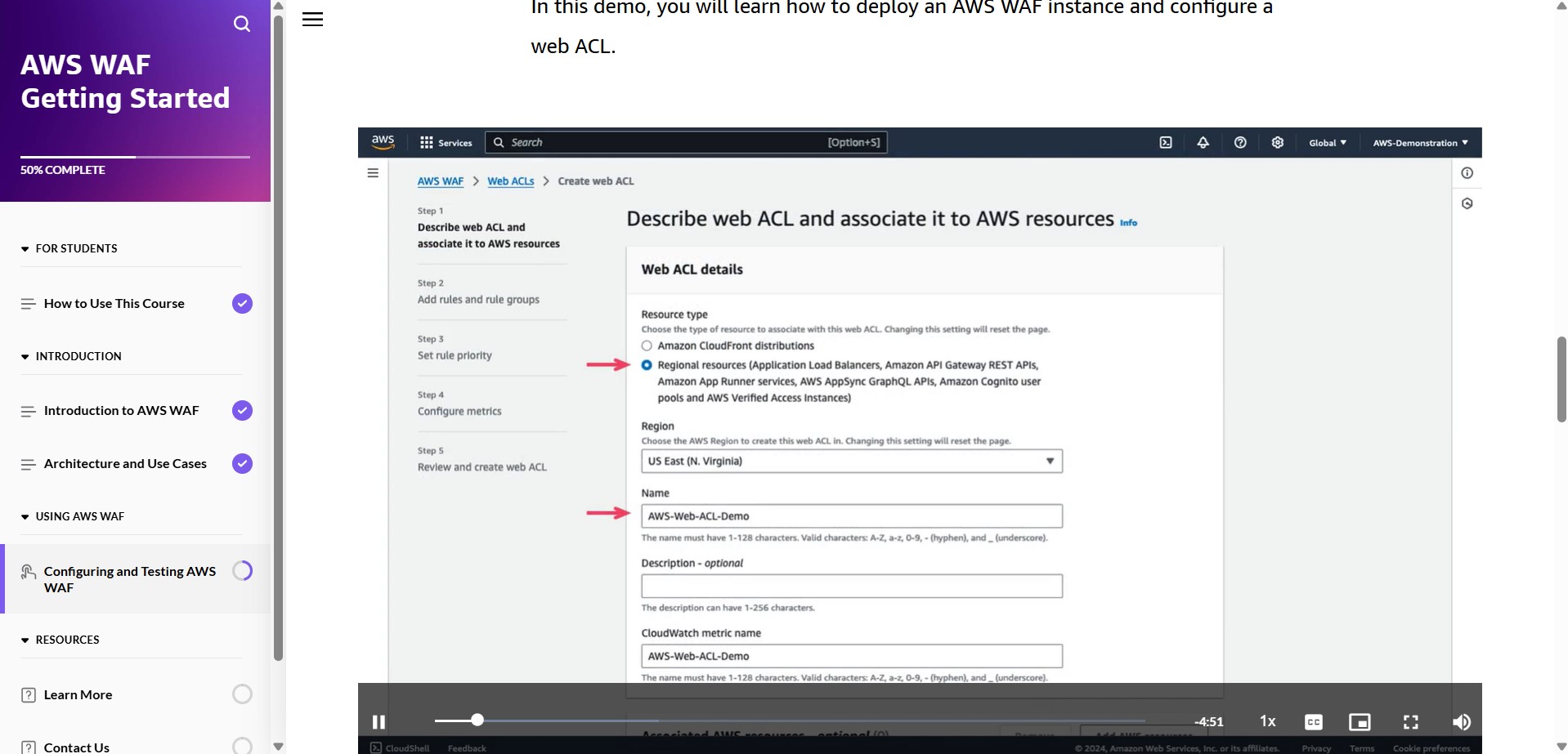 Introduction to AWS WAF - Configuring a web ACL demonstration Introduction to AWS WAF - Configuring a web ACL demonstration