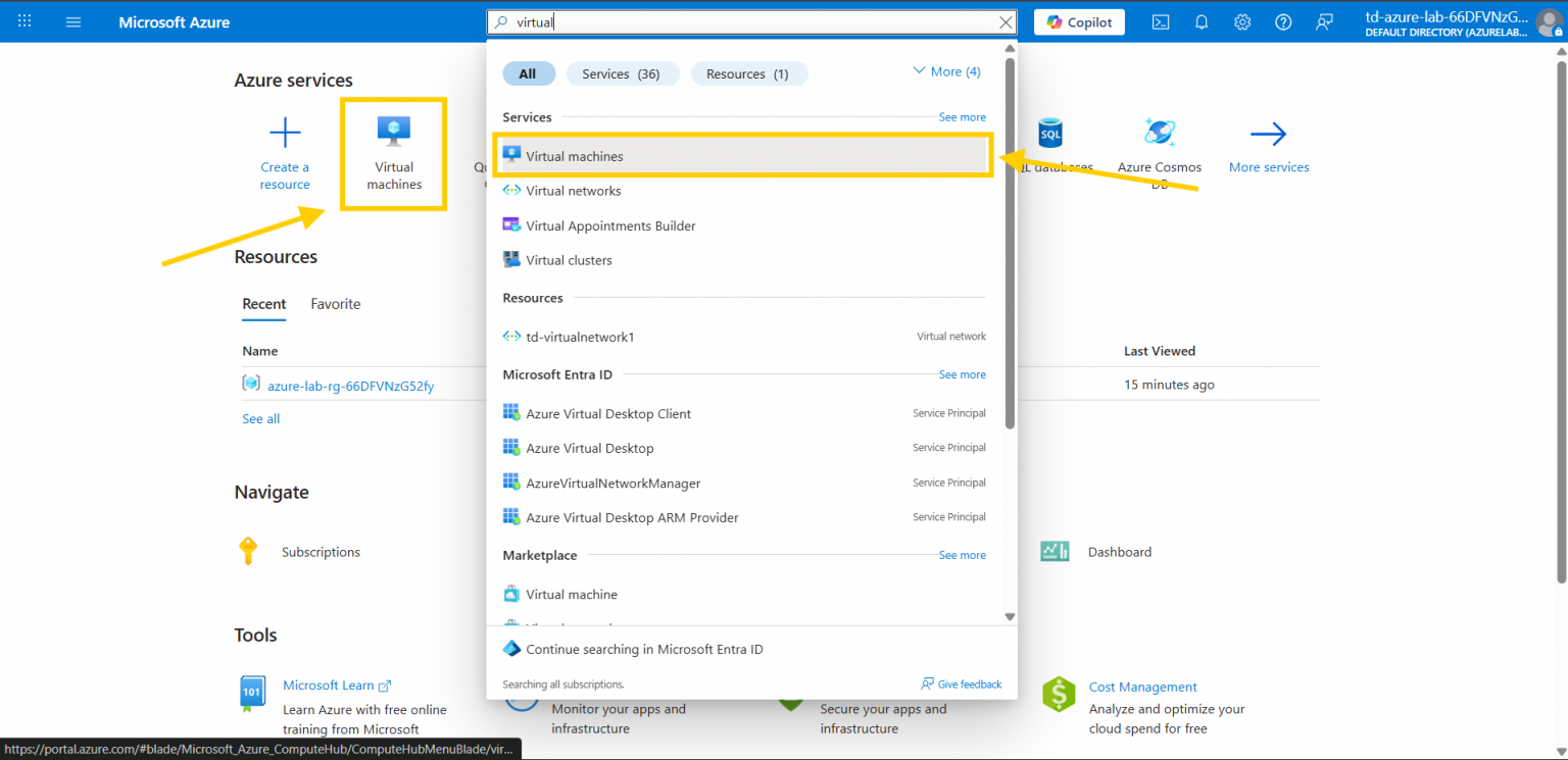 Guided Lab: Launching an Azure Virtual Machine (VM) - Tutorials Dojo