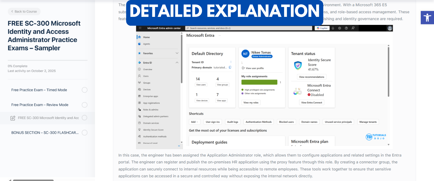 TD FREE SC-300 Microsoft Identity and Access Administrator Practice Exam Sampler - Detailed Explanation TD FREE SC-300 Microsoft Identity and Access Administrator Practice Exam Sampler - Detailed Explanation