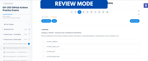 Tutorials Dojo - GH-200 GitHub Actions Practice Exams