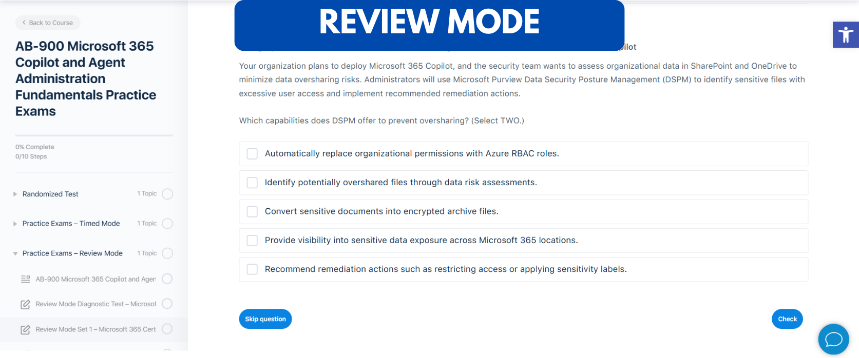 TD AB-900 Practice Exams - Review Mode TD AB-900 Practice Exams - Review Mode