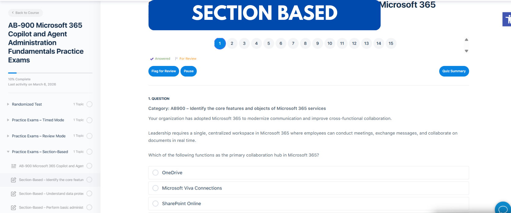 TD AB-900 Practice Exams - Section Based TD AB-900 Practice Exams - Section Based