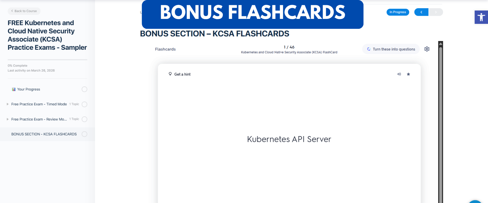 TD FREE Kubernetes and Cloud Native Security Associate (KCSA) Practice Exams Sampler - Bonus Flash Cards TD FREE Kubernetes and Cloud Native Security Associate (KCSA) Practice Exams Sampler - Bonus Flash Cards