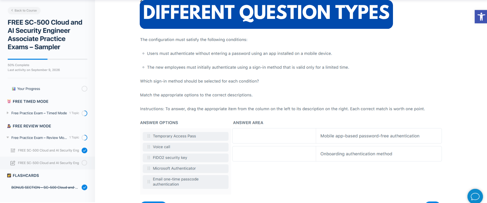 TD SC-500 Cloud and AI Security Engineer Associate Practice Exam Sampler - Different Question Types TD SC-500 Cloud and AI Security Engineer Associate Practice Exam Sampler - Different Question Types